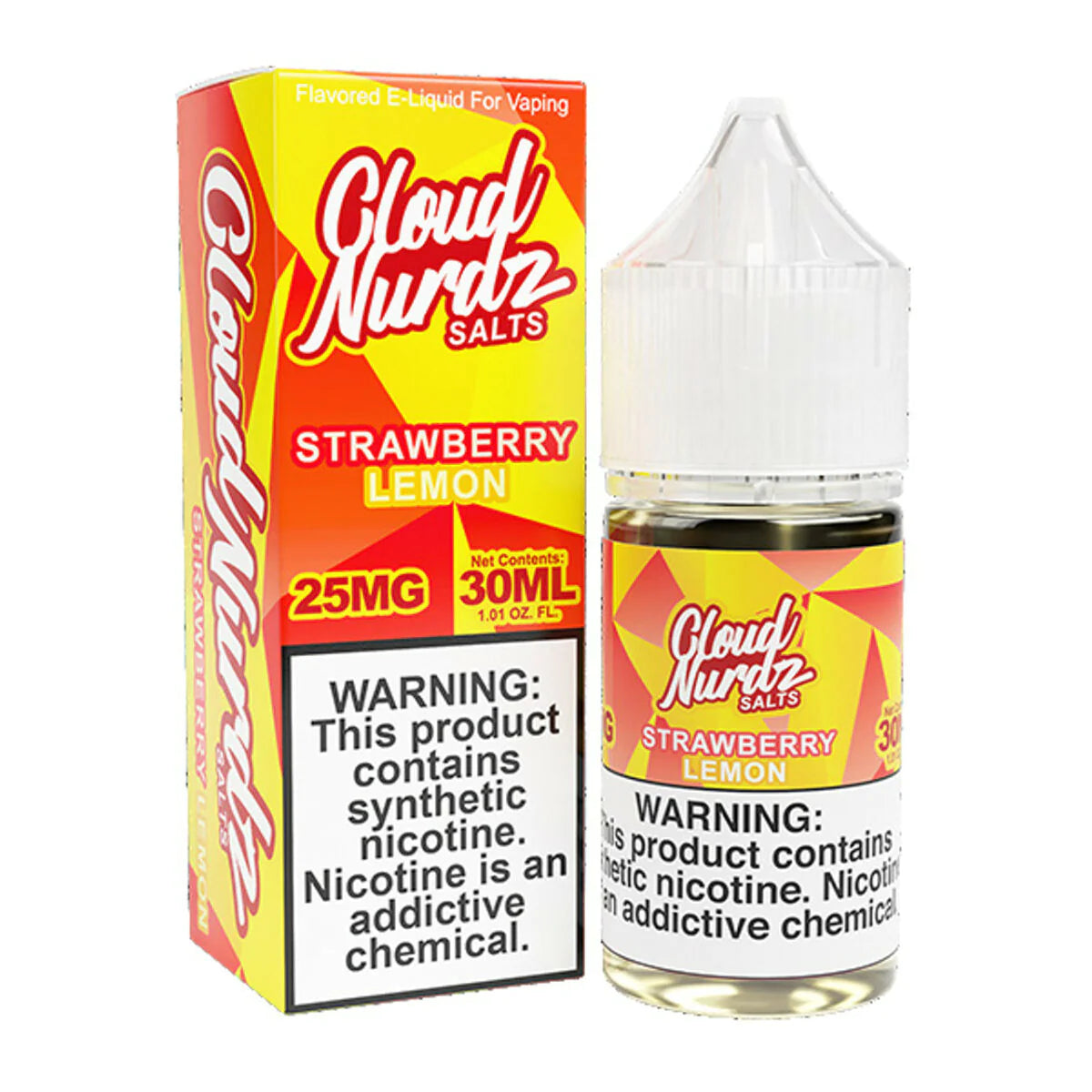 Cloud Nurdz Salts Tobacco-Free Nicotine Salt E-Liquid 30ML - Strawberry Lemon 