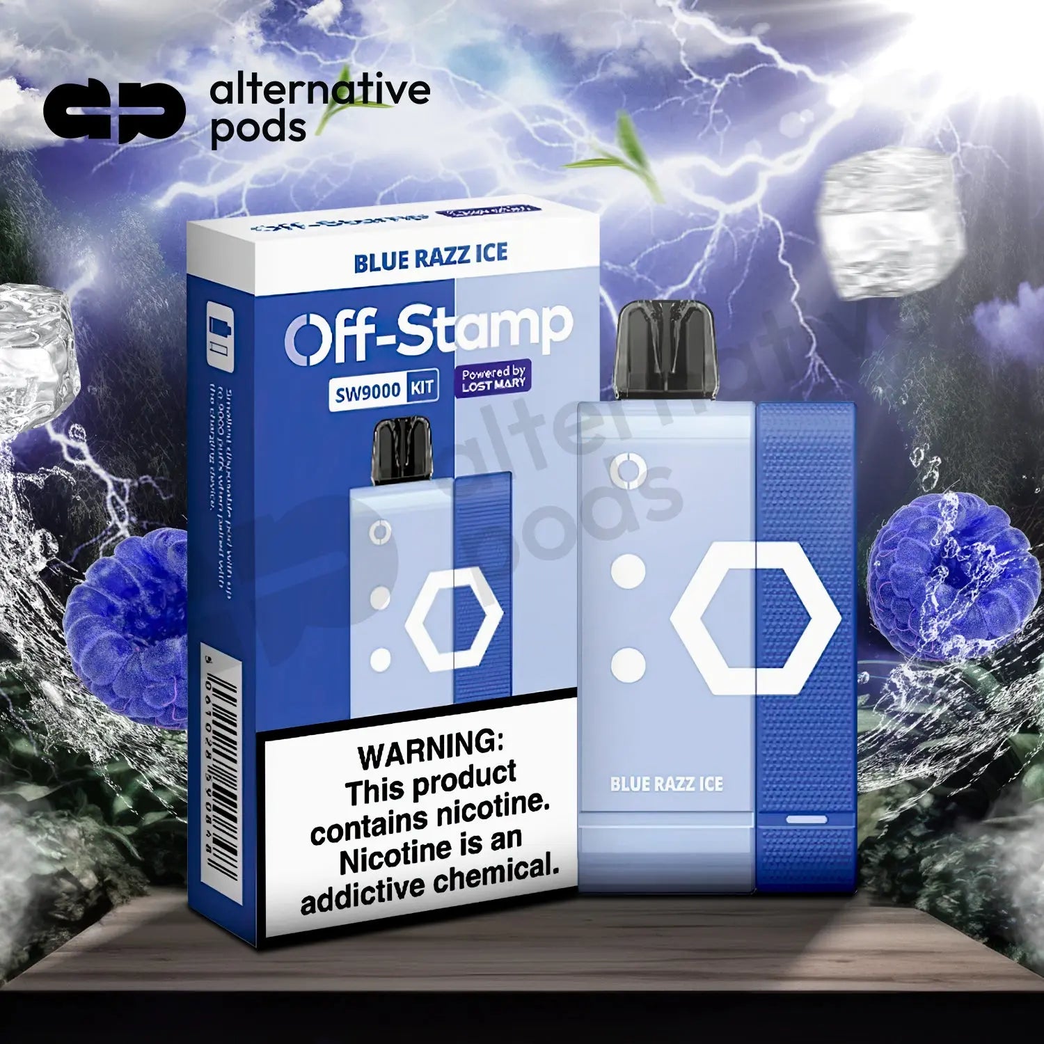 Off-Stamp SW9000 Powered by Lost Mary - Alternative pods | Online Vape & Smoke Shop