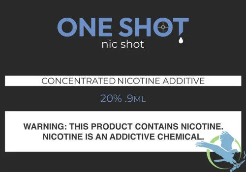 One Shot 0.9ML Freebase Nic Shot One Shot 0.9ML Freebase Nic Shot