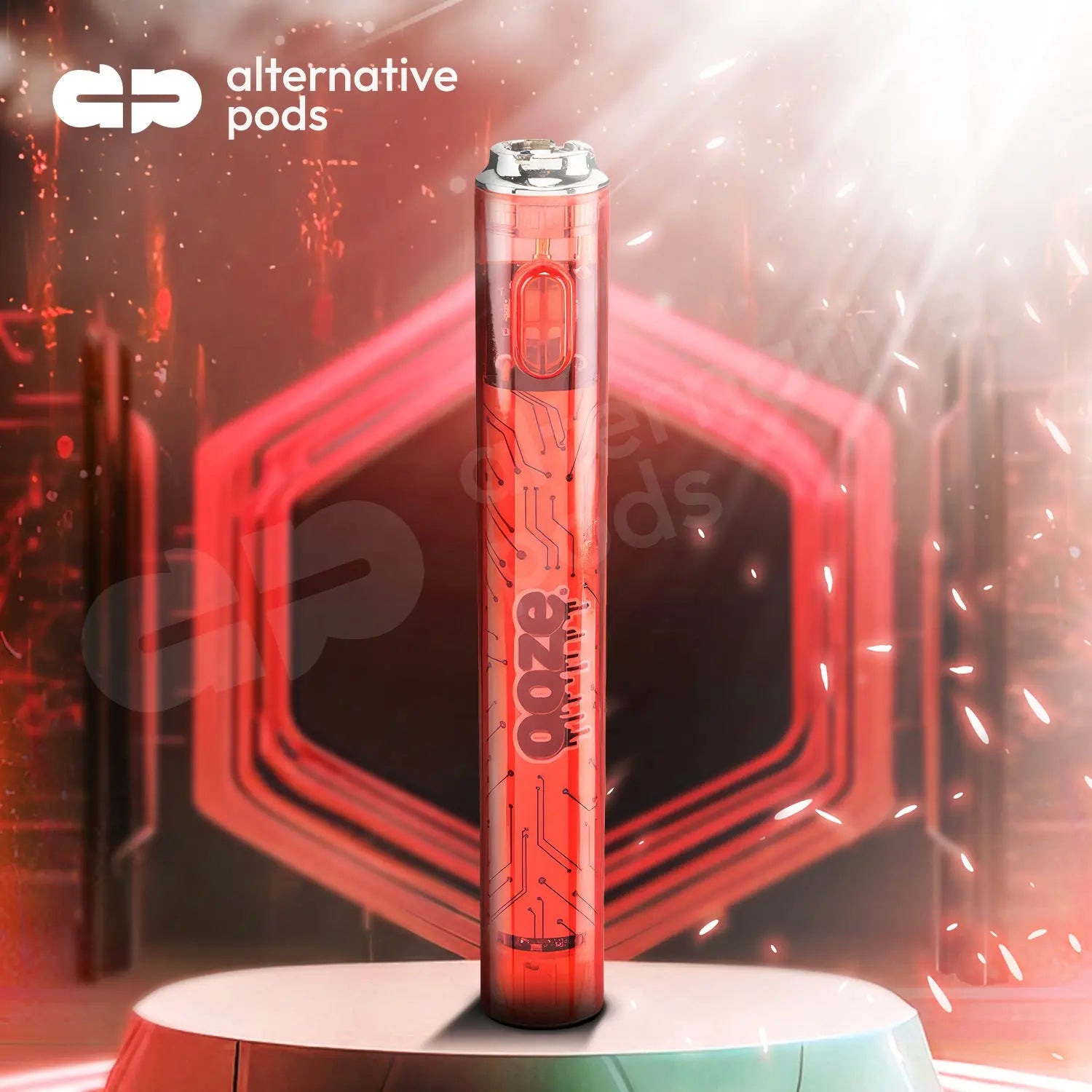 Ooze Slim Flex Temp 400mAh Vape Battery With Type-C Charging Cable - Clear Series - Alternative pods | Online Vape & Smoke Shop