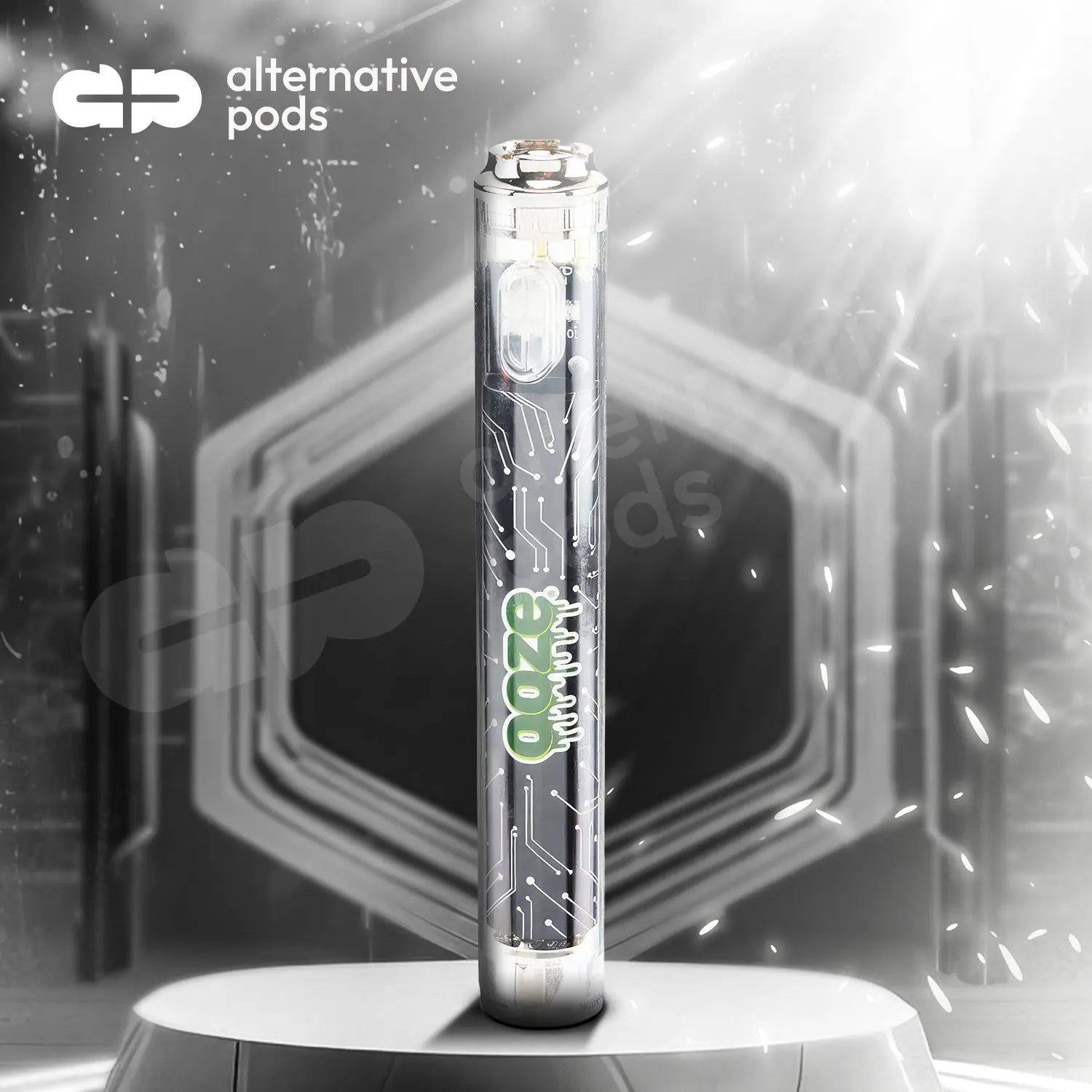 Ooze Slim Flex Temp 400mAh Vape Battery With Type-C Charging Cable - Clear Series - Alternative pods | Online Vape & Smoke Shop