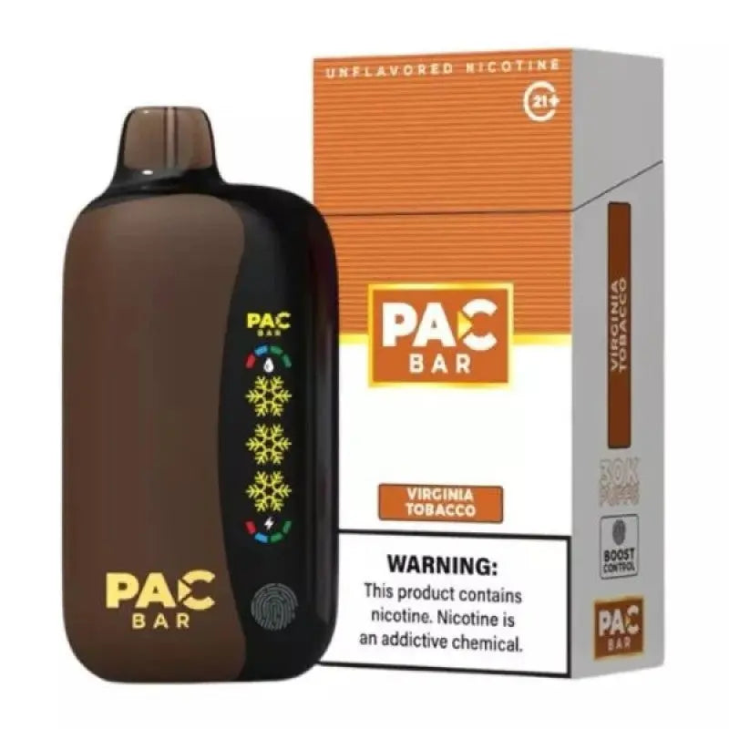 PAC BAR 30K Disposable 4% - Virginia Tobacco 