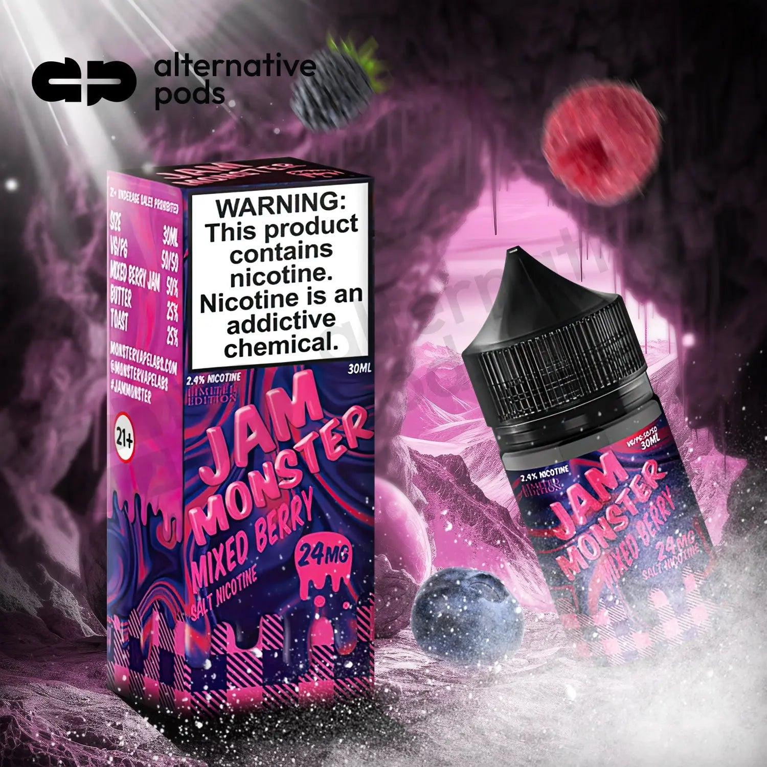 PB & Jam Monster Synthetic Nicotine Salt E-Liquid 30ML - Alternative pods | Online Vape & Smoke Shop