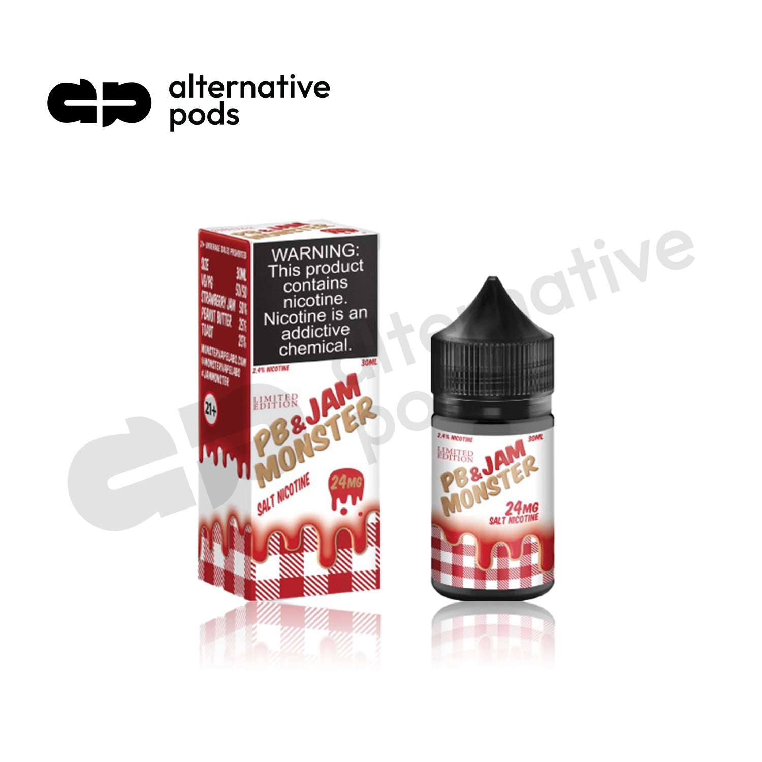 PB & Jam Monster Synthetic Nicotine Salt E-Liquid 30ML - Online Vape Shop | Alternative pods | Affordable Vapor Store | Vape Disposables