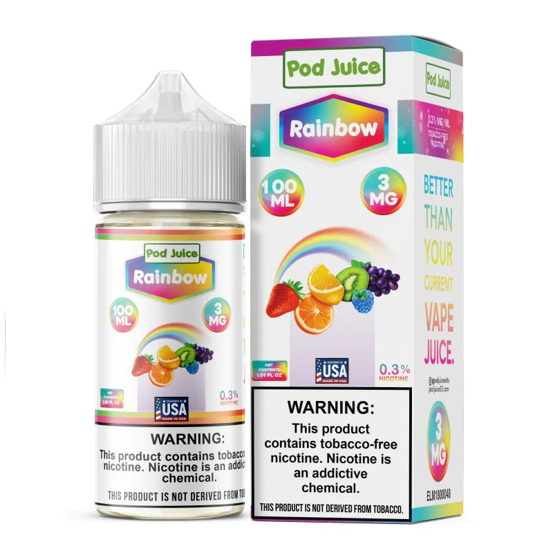 POD Juice Synthetic Nicotine E-Liquid 100ML Rainbow