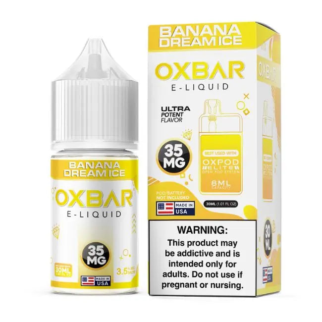 POD JUICE X OXBAR Salt E-Liquid 30ml - Banana Dream Ice  