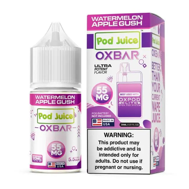 POD JUICE X OXBAR Salt E-Liquid 30ml - Watermelon Apple Gush 