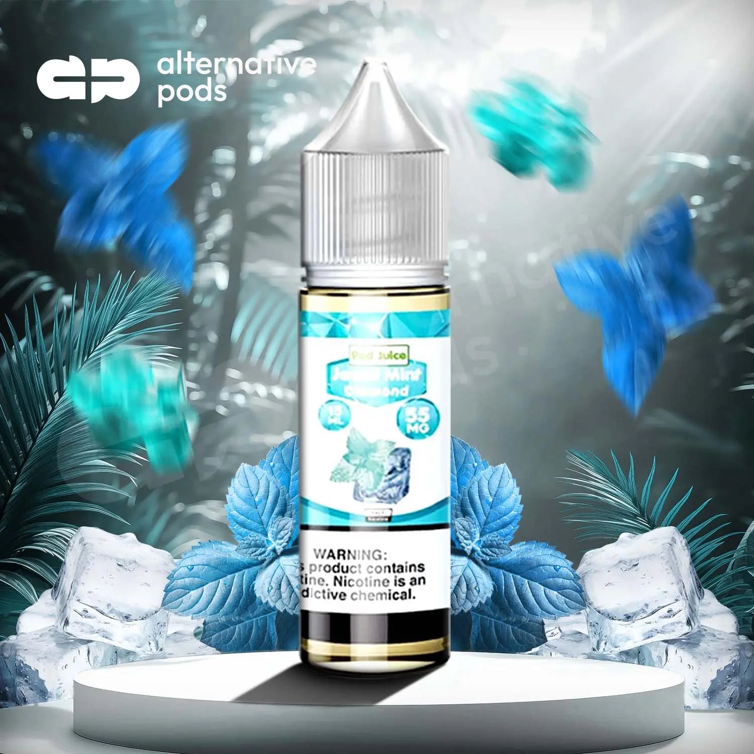 POD Juice Synthetic Nicotine Salt E-Liquid 15ML - Jewel Mint Diamond 