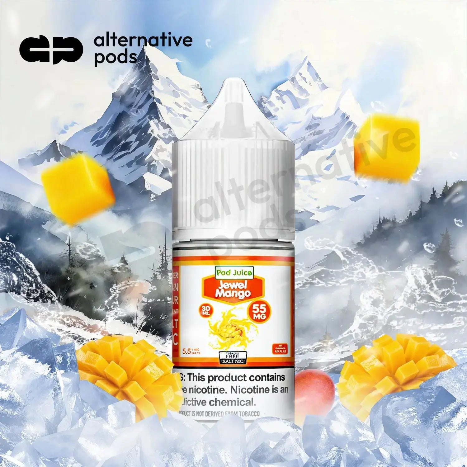 POD Juice Synthetic Nicotine Salt E-Liquid 30ML - Jewel Mango 
