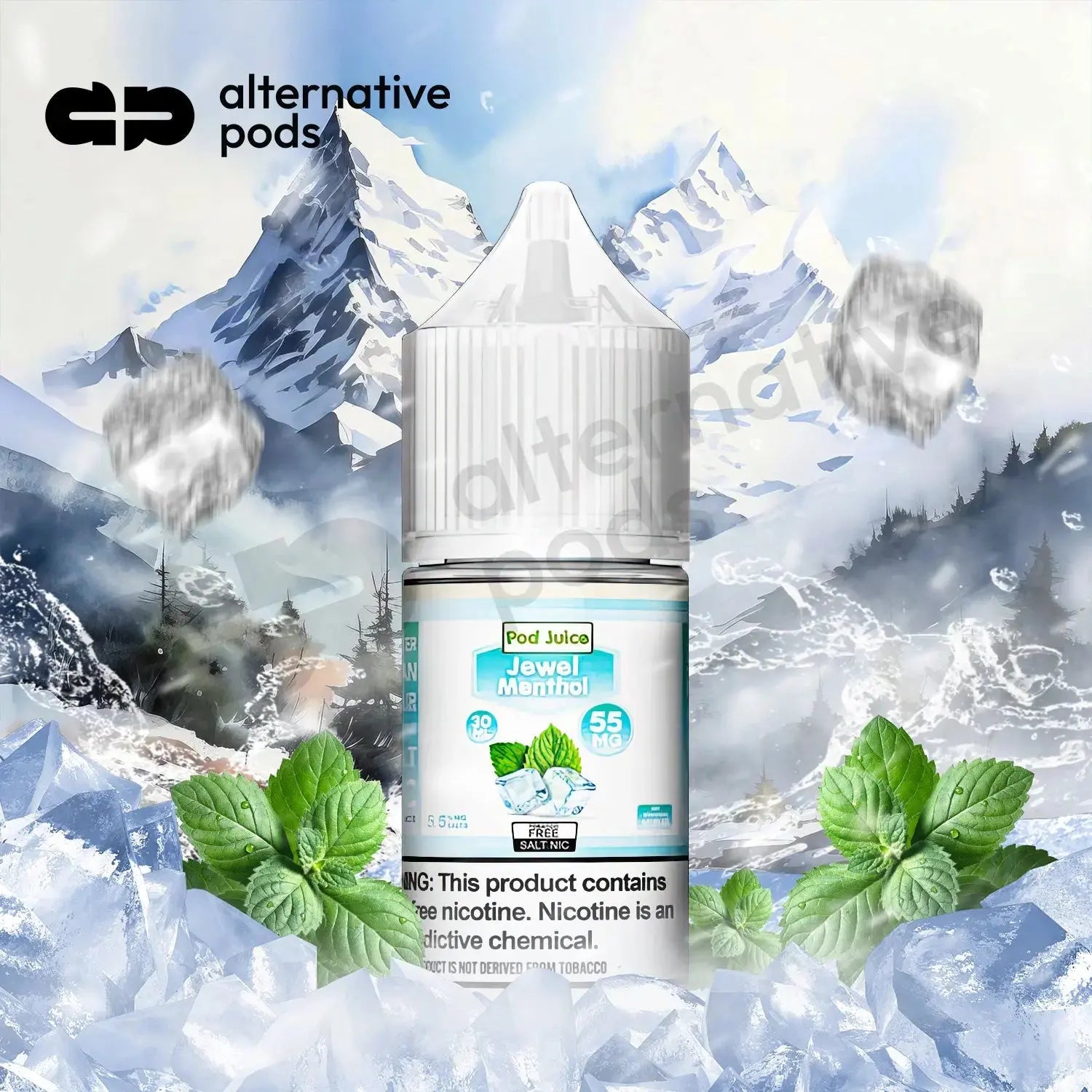 POD Juice Synthetic Nicotine Salt E-Liquid 30ML - Jewel Menthol 