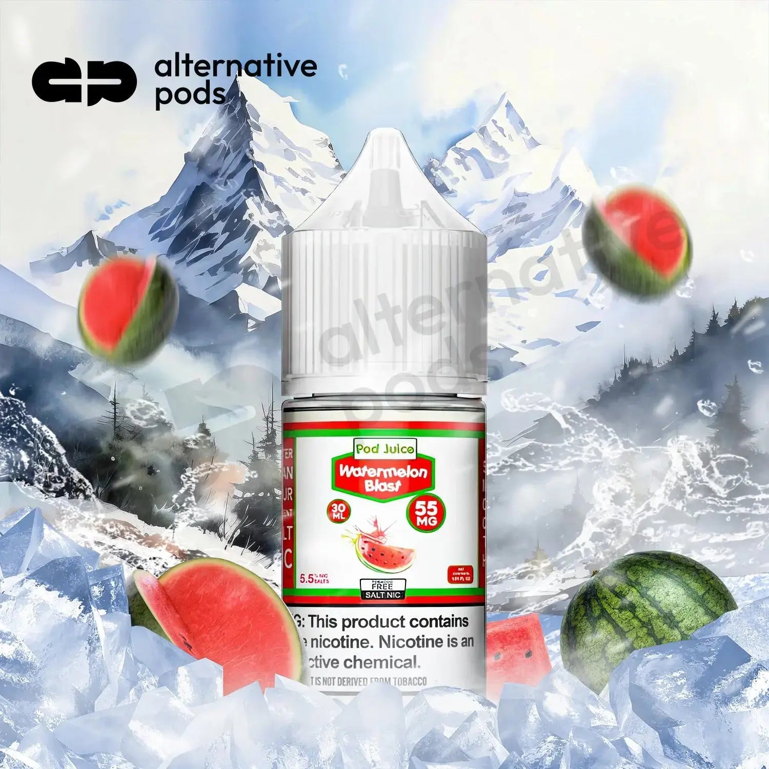 POD Juice Synthetic Nicotine Salt E-Liquid 30ML - Watermelon Blast 