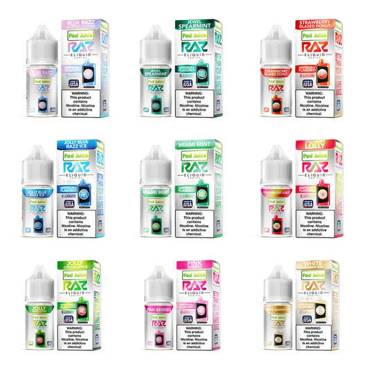 POD Juice x RAZ Series Nicotine Salt E-Liquid 30ML Pod Juice
