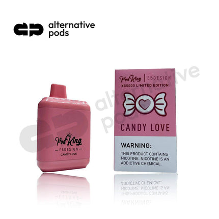 Ebdesign X Podking Xc5000 5% Nic Rechargeable Disposable 5000 Puffs 13.5-CANDY LOVE