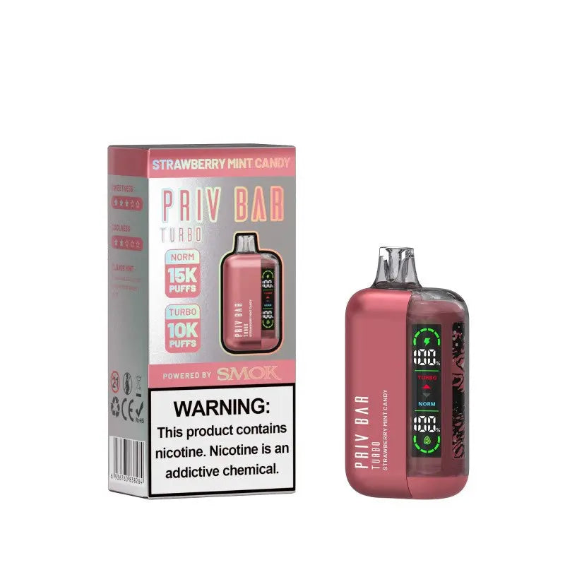 PRIV Bar Turbo - Strawberry Mint Candy 