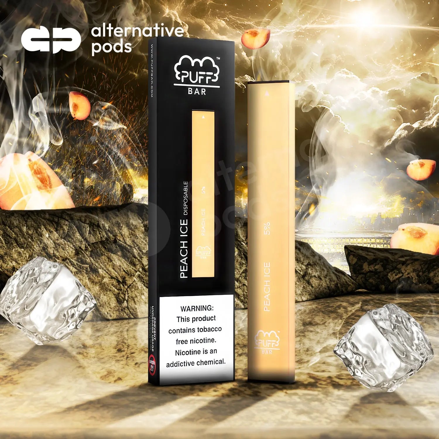 PUFF Bar Disposable Pod Device - Peach Ice 