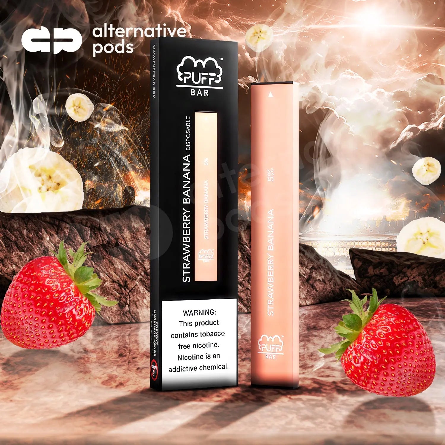 PUFF Bar Disposable Pod Device - Strawberry Banana 