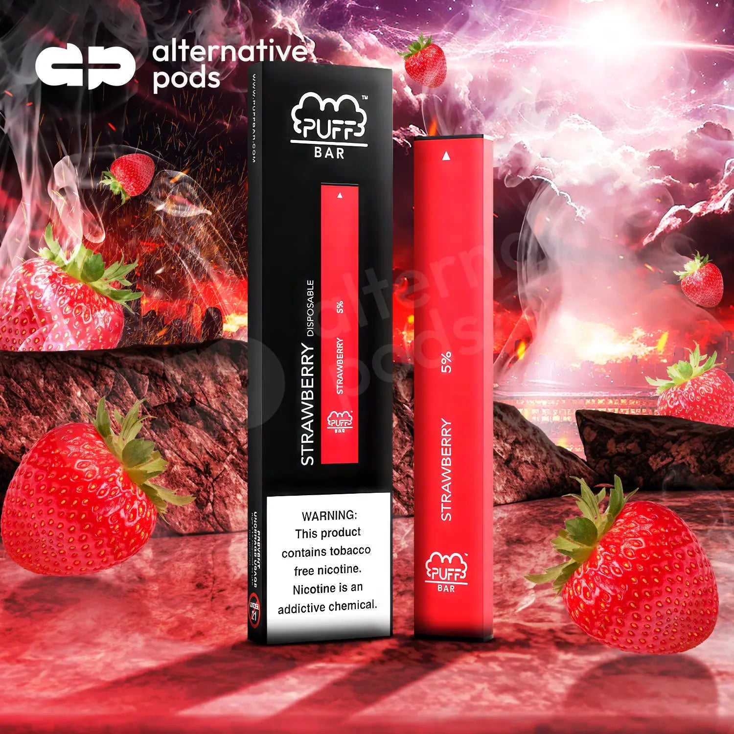 PUFF Bar Disposable Pod Device - Strawberry 
