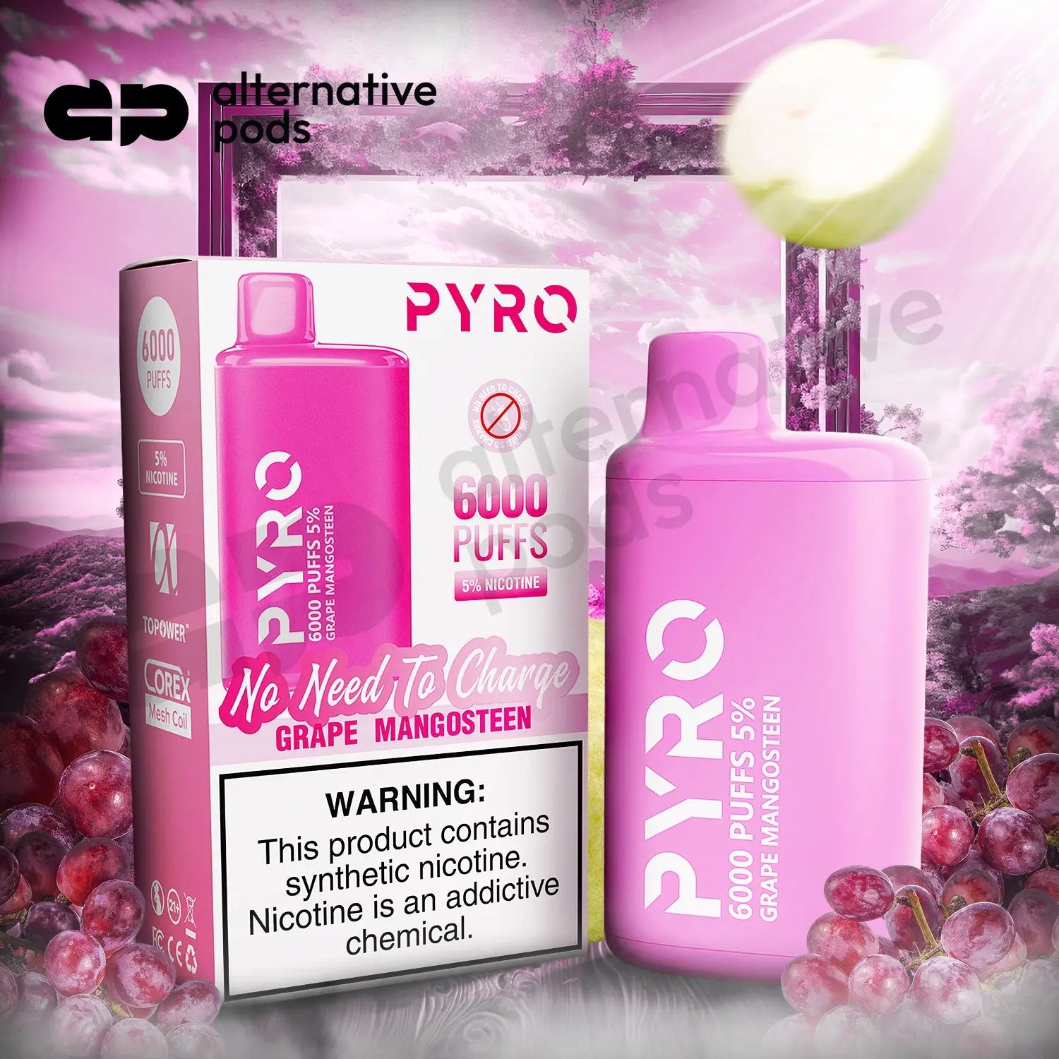 PYRO 6000 Disposable Vape - Alternative pods | Online Vape & Smoke Shop