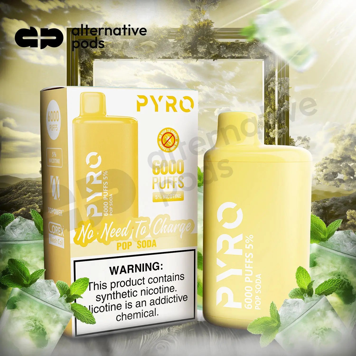 PYRO 6000 Disposable Vape - Alternative pods | Online Vape & Smoke Shop