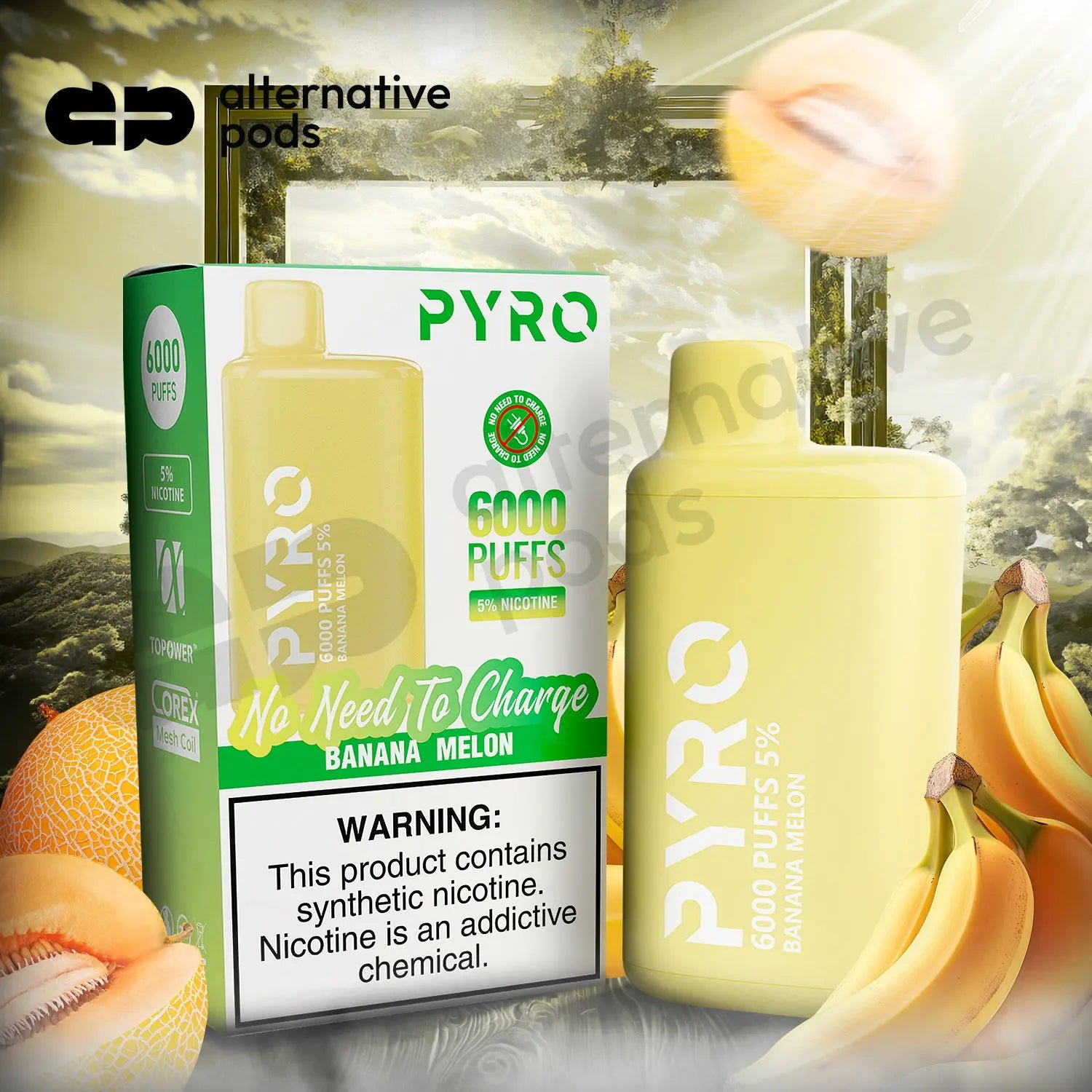 PYRO 6000 Disposable Vape - Alternative pods | Online Vape & Smoke Shop