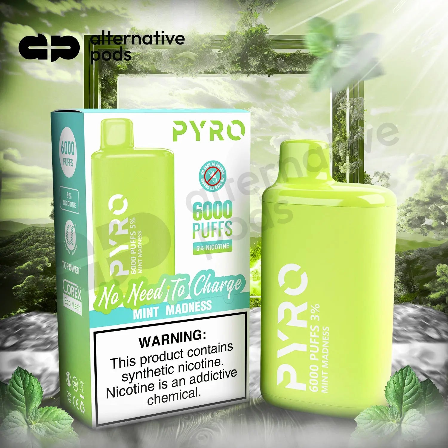 PYRO 6000 Disposable Vape - Alternative pods | Online Vape & Smoke Shop