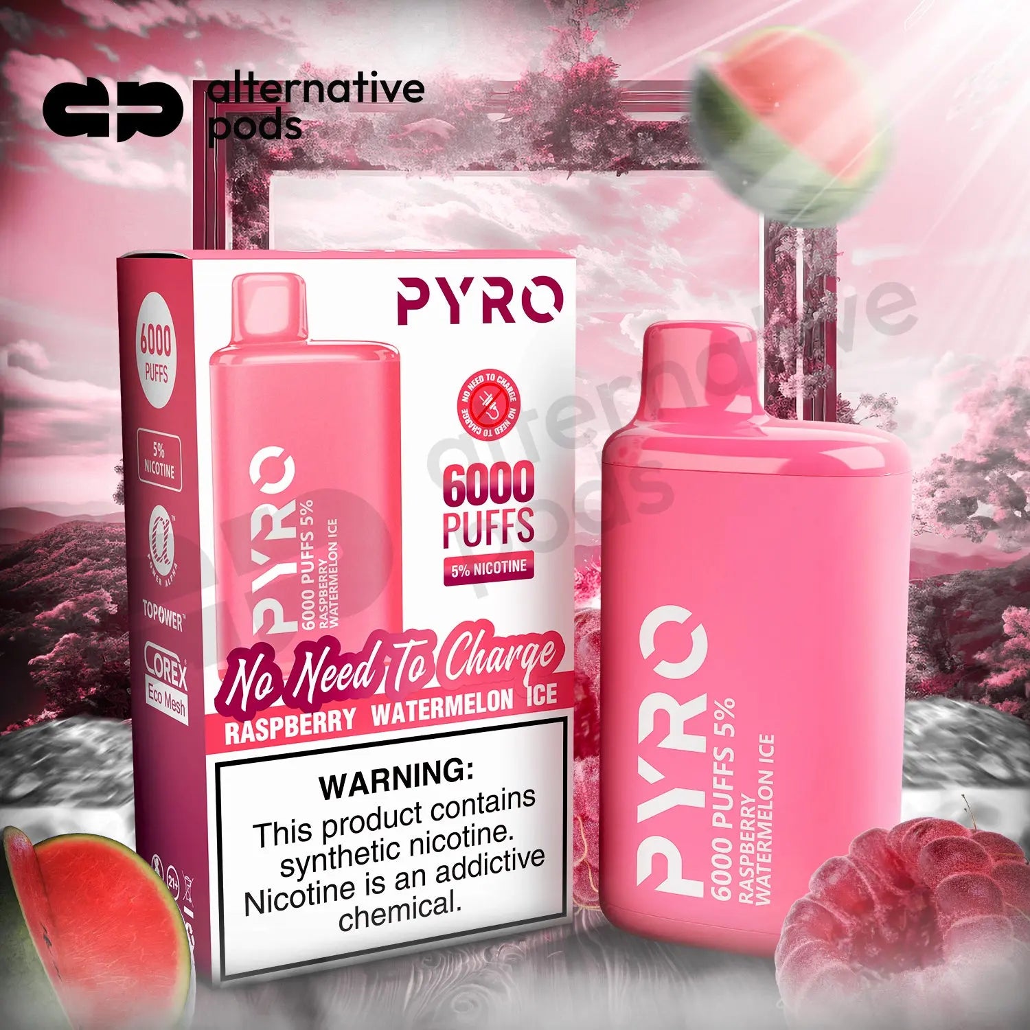 Flavorless Vape Disposable PYRO 6000 Disposable Vape .99 Flavorless Vape Disposable PYRO 6000 Disposable Vape .99