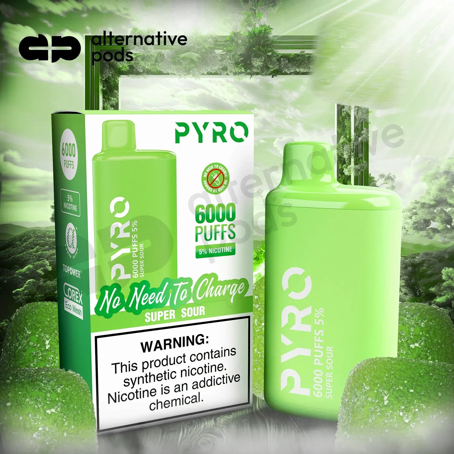 PYRO 6000 Disposable Vape - Alternative pods | Online Vape & Smoke Shop