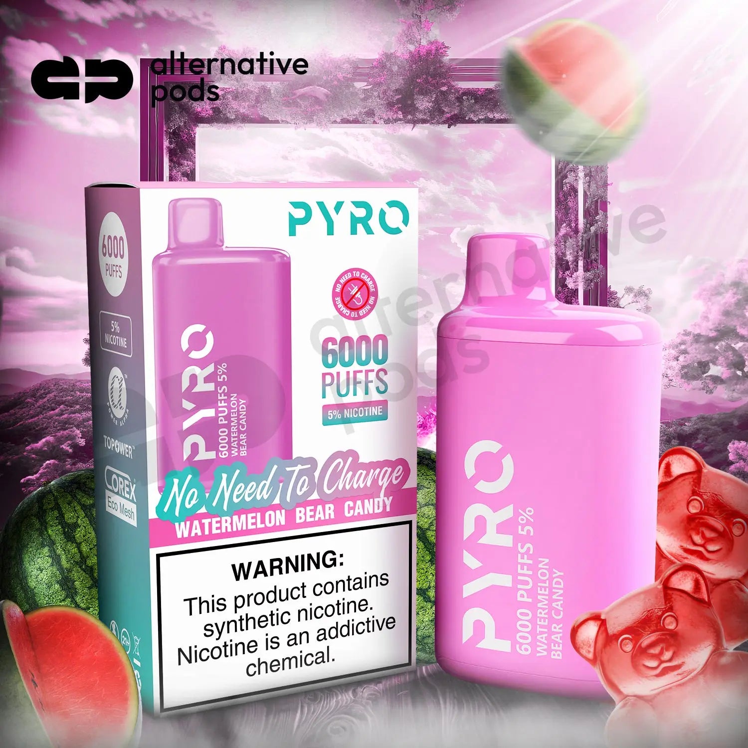 PYRO 6000 Disposable Vape - Alternative pods | Online Vape & Smoke Shop