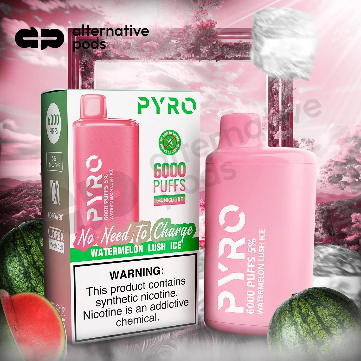 PYRO 6000 Disposable Vape - Alternative pods | Online Vape & Smoke Shop