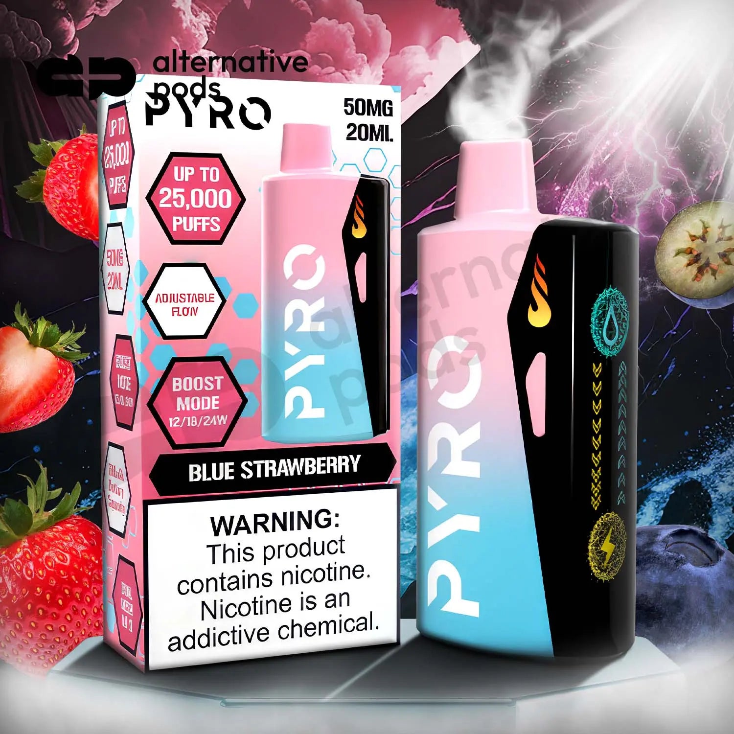 PYRO Boost 25000 Disposable - Blue Strawberry 