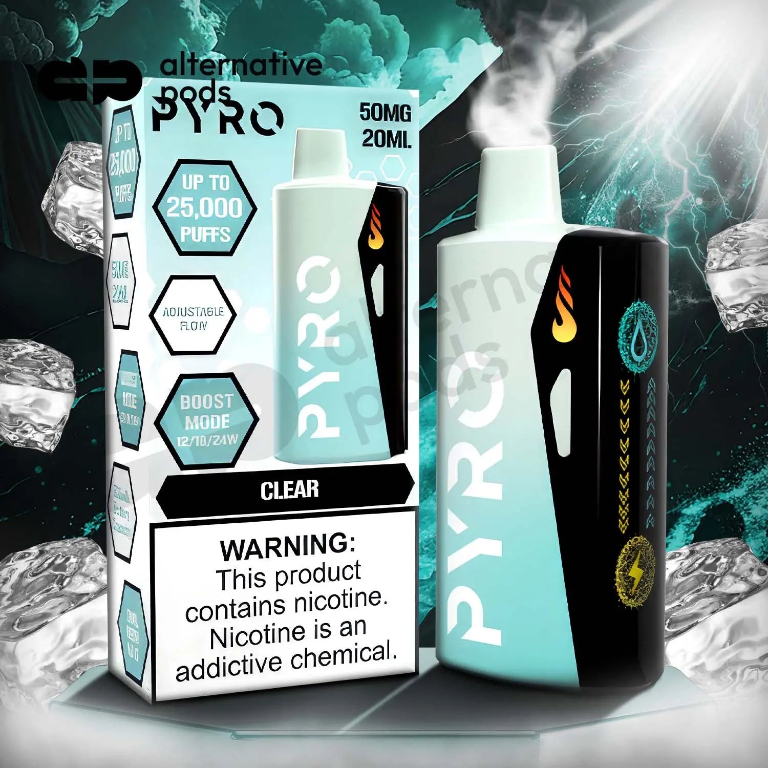 PYRO Boost 25000 Disposable - Clear 