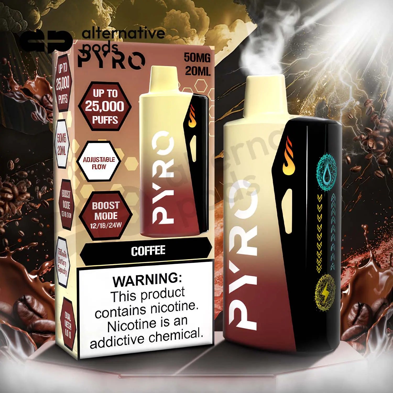 PYRO Boost 25000 Disposable - Coffee