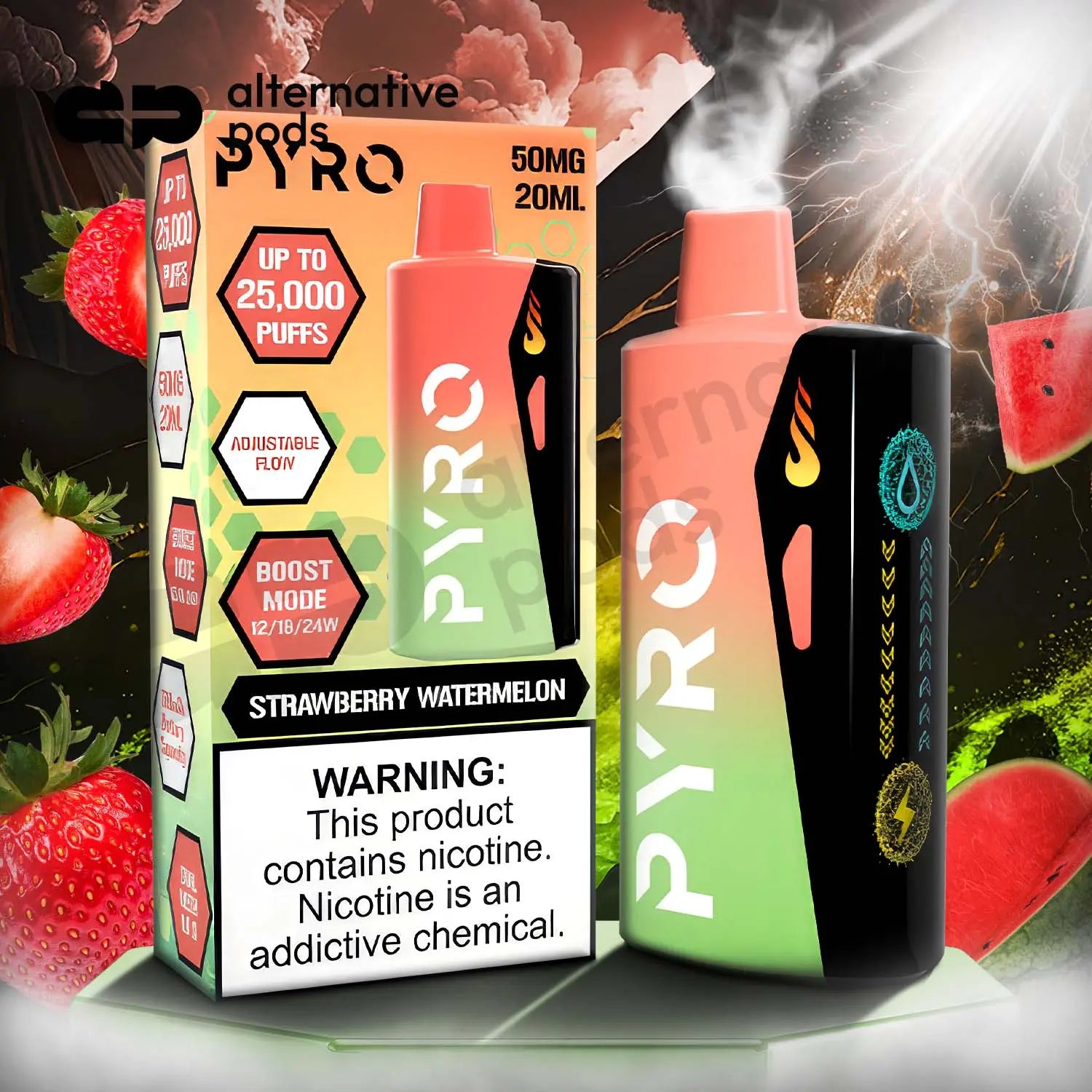 PYRO Boost 25000 Disposable - Strawberry Watermelon 