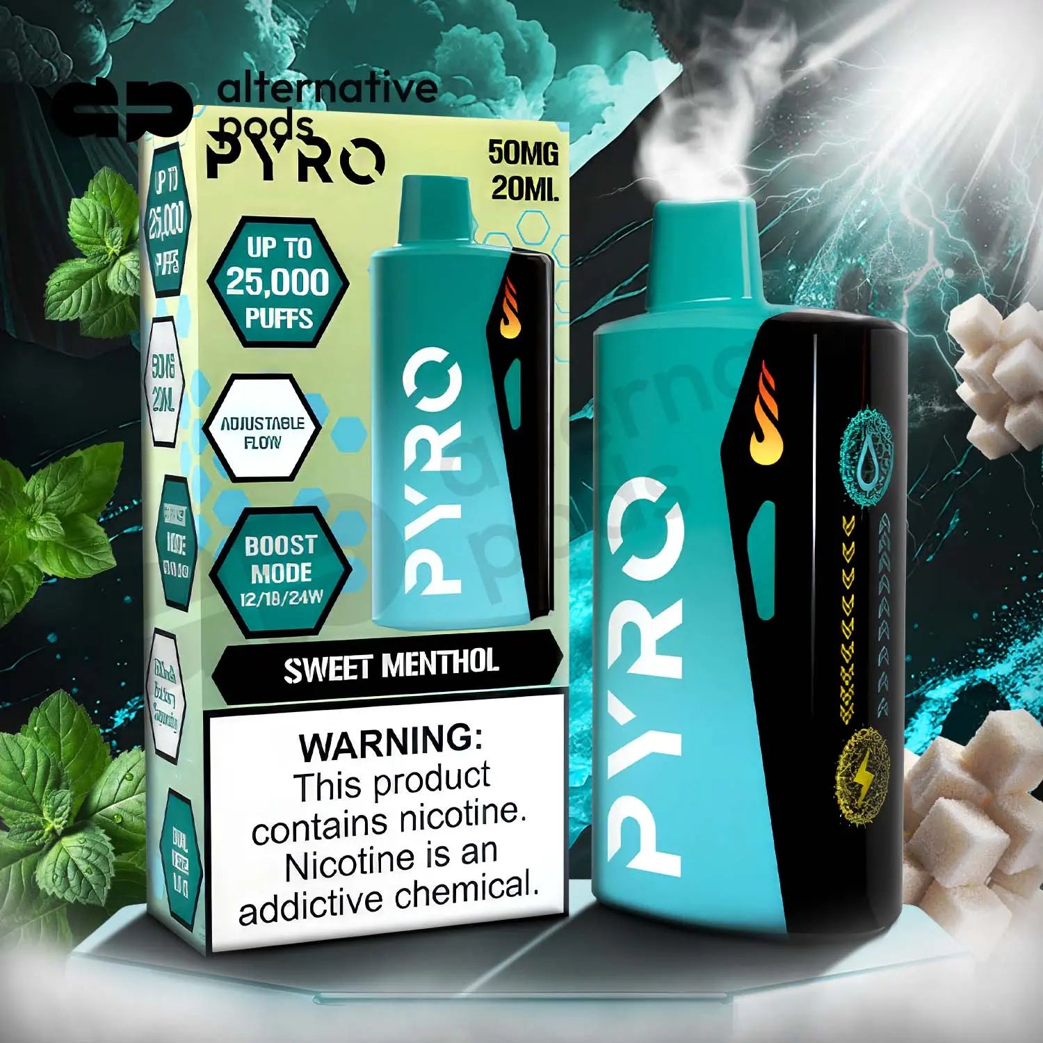 PYRO Boost 25000 Disposable - Sweet Menthol 