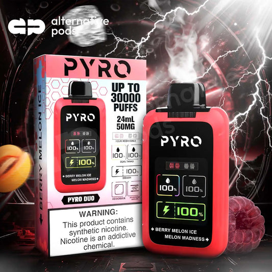 PYRO Duo 30K Disposable - Berry Melon Ice + Melon Madness 