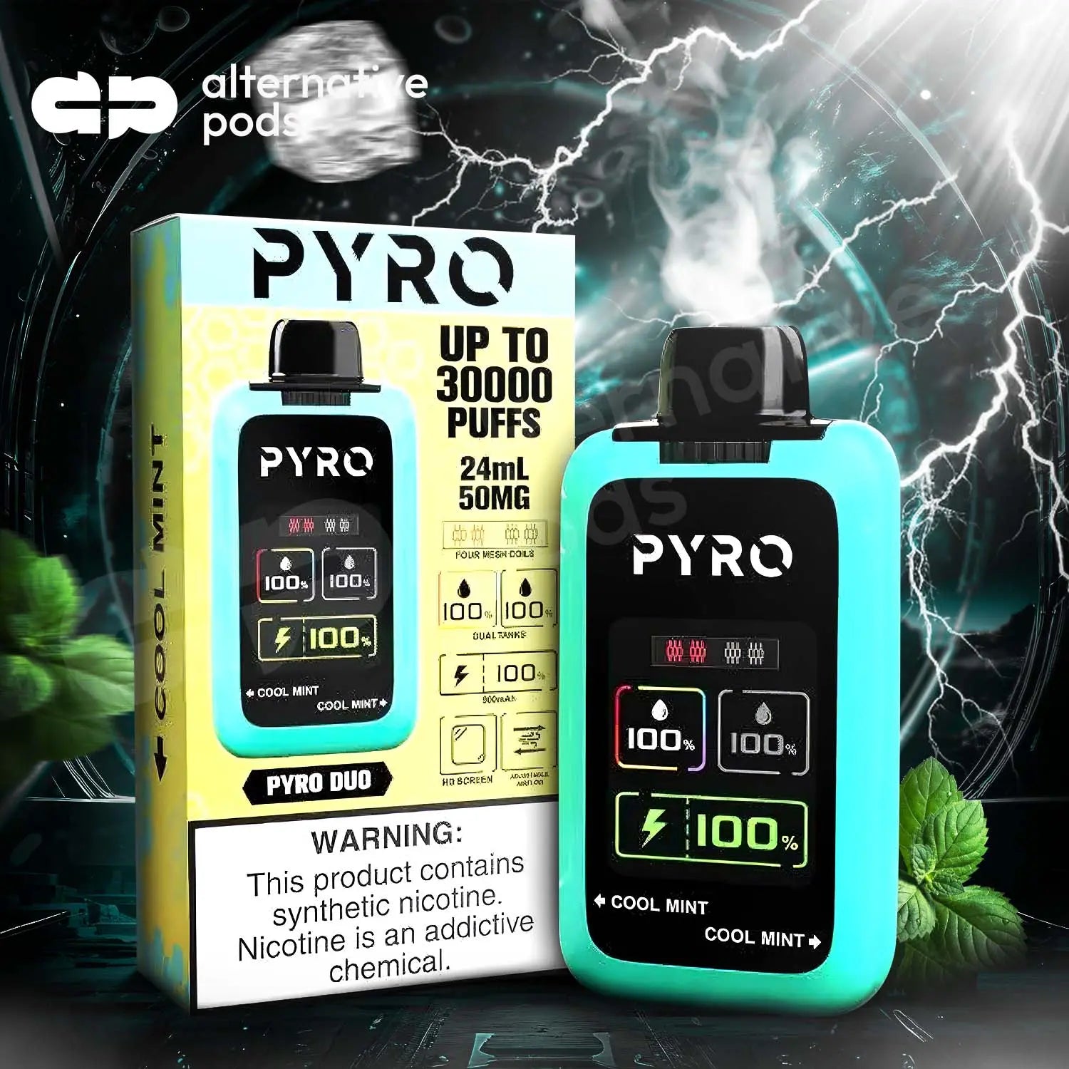 PYRO Duo 30K Disposable - Cool Mint + Cool Mint 