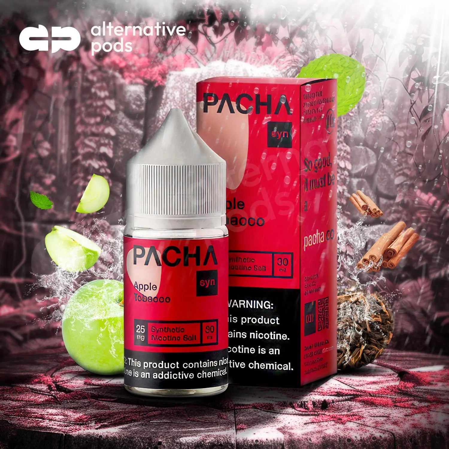 Pacha Syn Synthetic Nicotine Salt E-Liquid 30ML - Apple Tobacco 