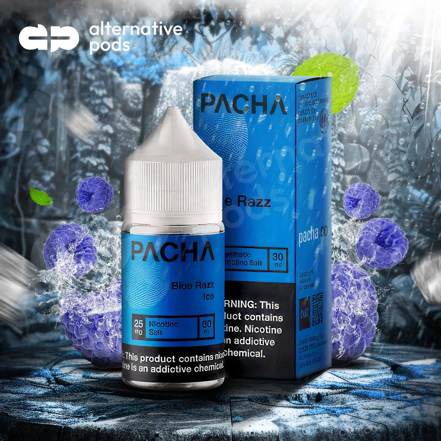 Pacha Syn Synthetic Nicotine Salt E-Liquid 30ML - Blue Razz Ice 