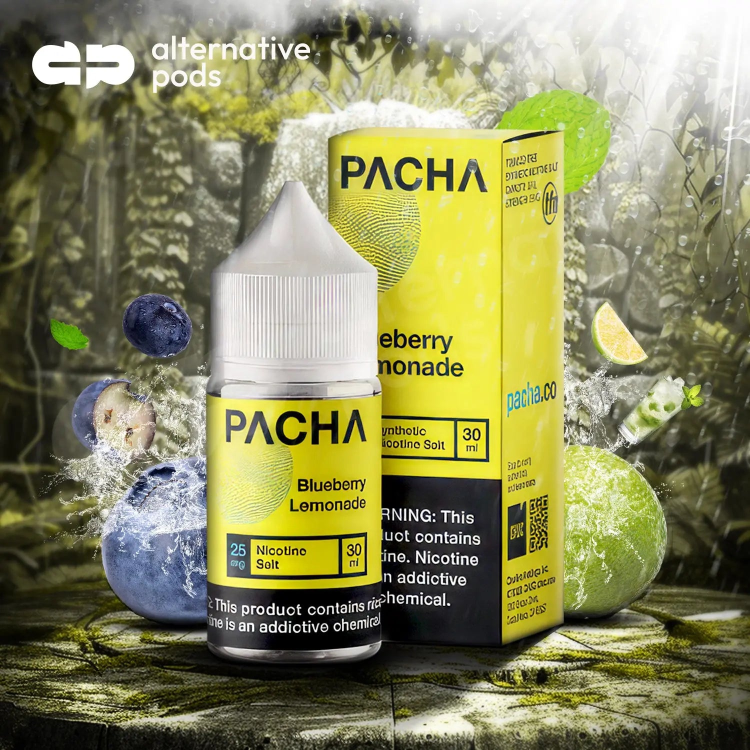 Pacha Syn Synthetic Nicotine Salt E-Liquid 30ML - Blueberry Lemonade 