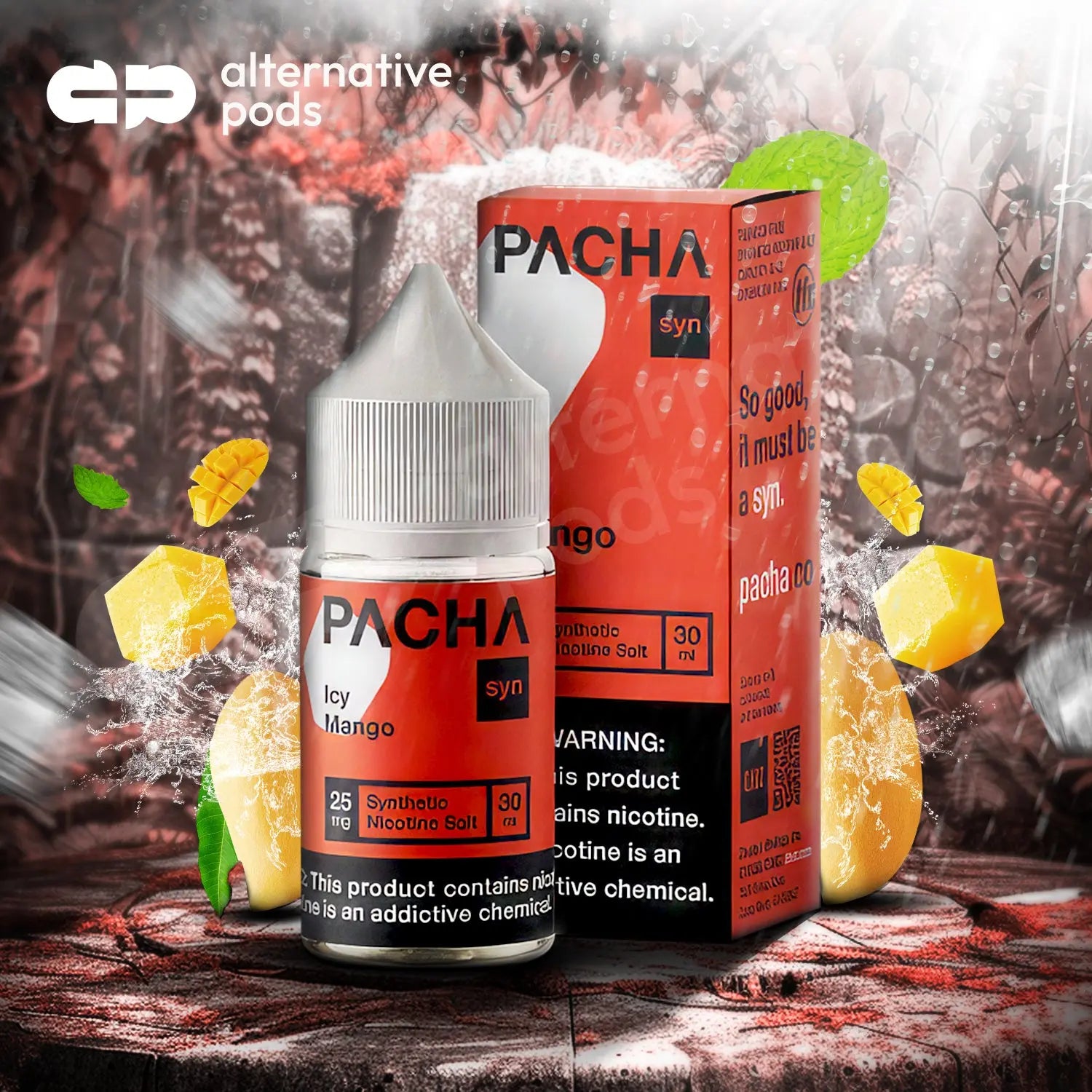 Pacha Syn Synthetic Nicotine Salt E-Liquid 30ML - Icy Mango 