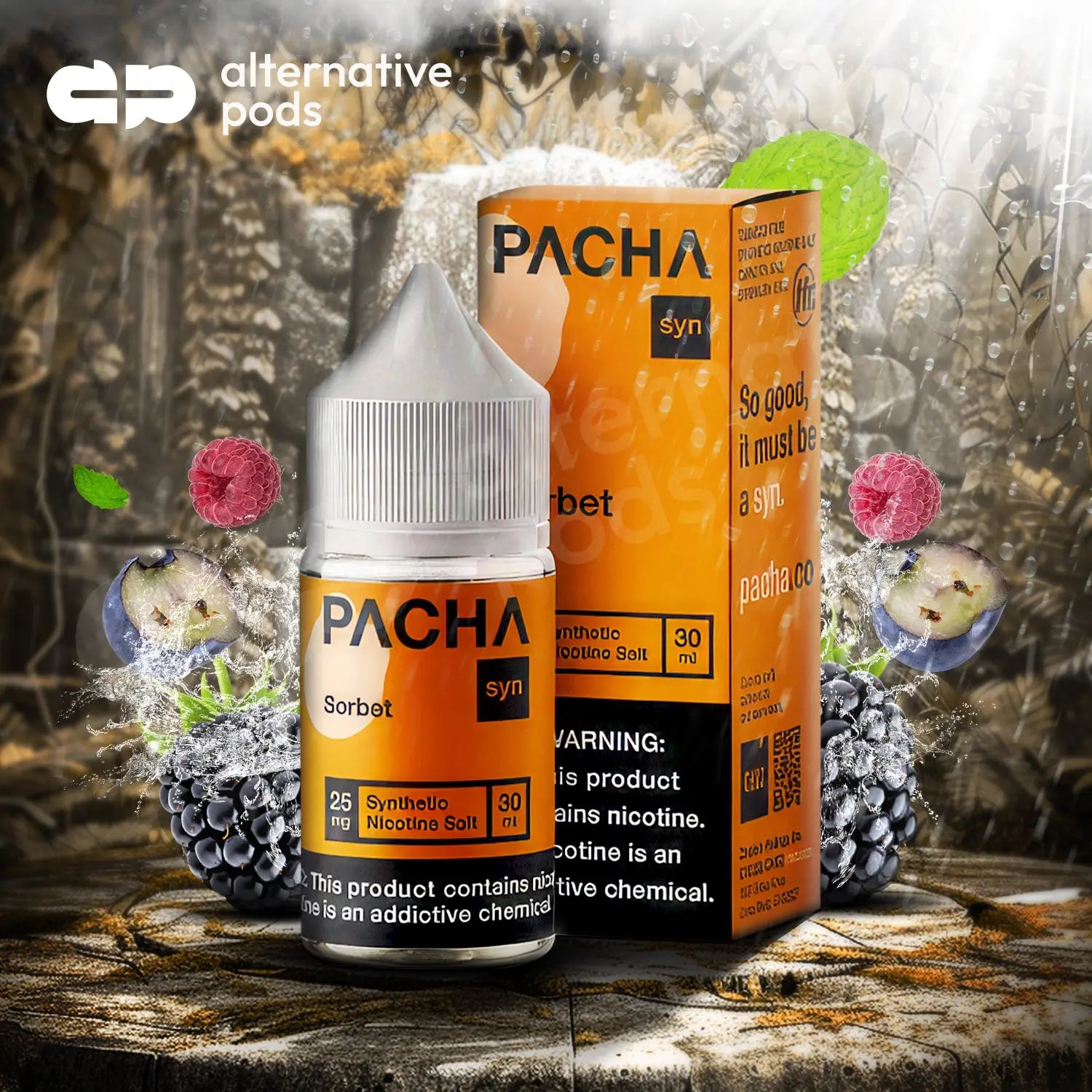 Pacha Syn Synthetic Nicotine Salt E-Liquid 30ML - Sorbet 