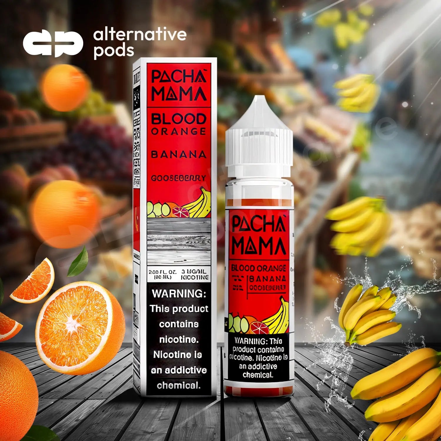 Pachamama By Charlie's Chalk Dust Synthetic Nicotine E-Liquid 60ML - Blood Orange Banana 