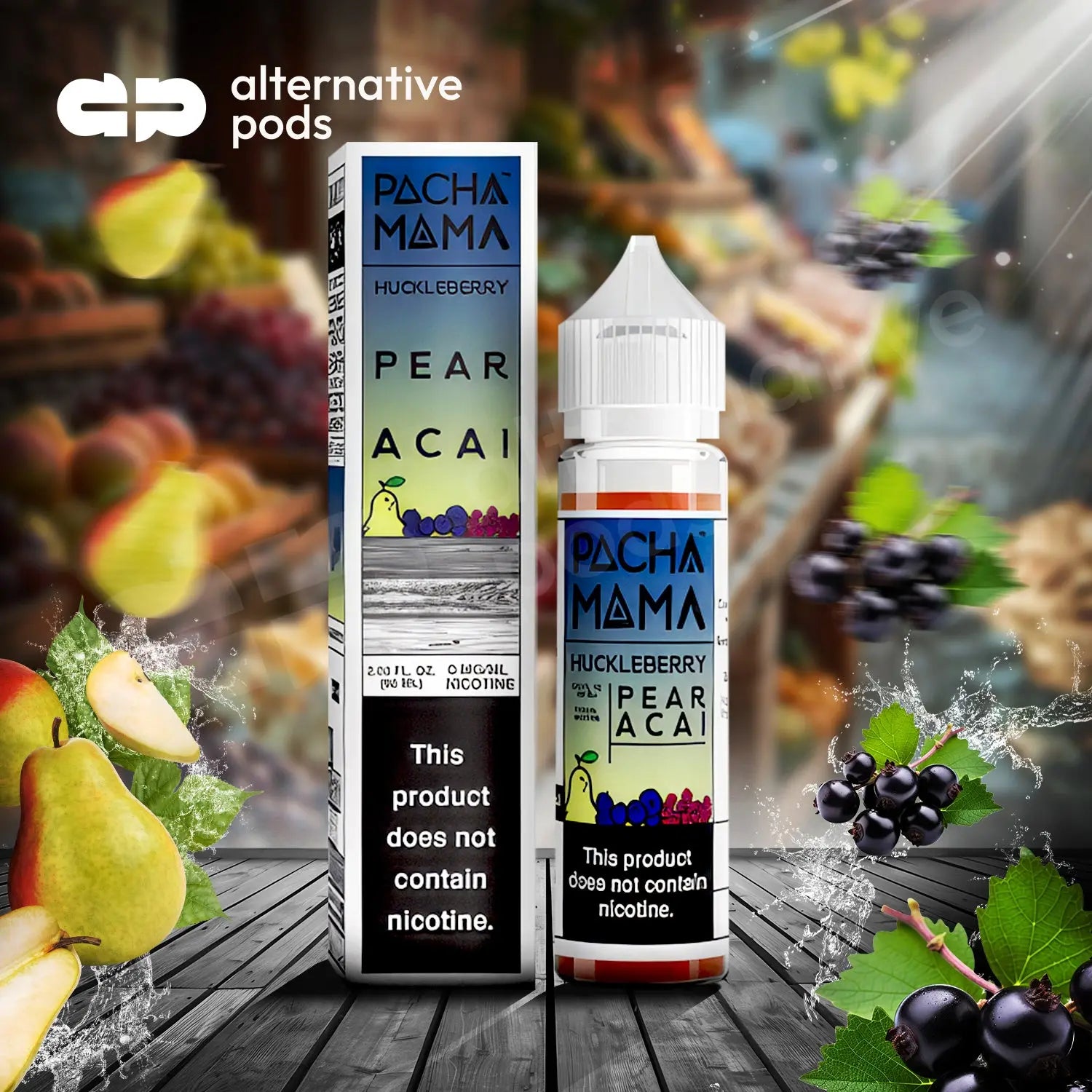 Pachamama By Charlie's Chalk Dust Synthetic Nicotine E-Liquid 60ML - Huckleberry Pear Acai 