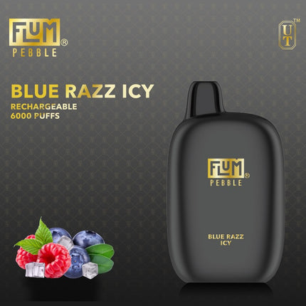 Flum Pebble 6000 Disposable-BLUE RAZZ ICY