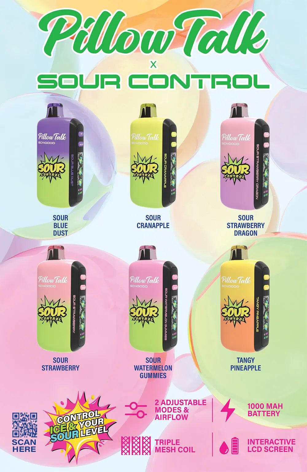 strokanaut vape flavor Pillow Talk Sour Control SC40000 Disposable Vape