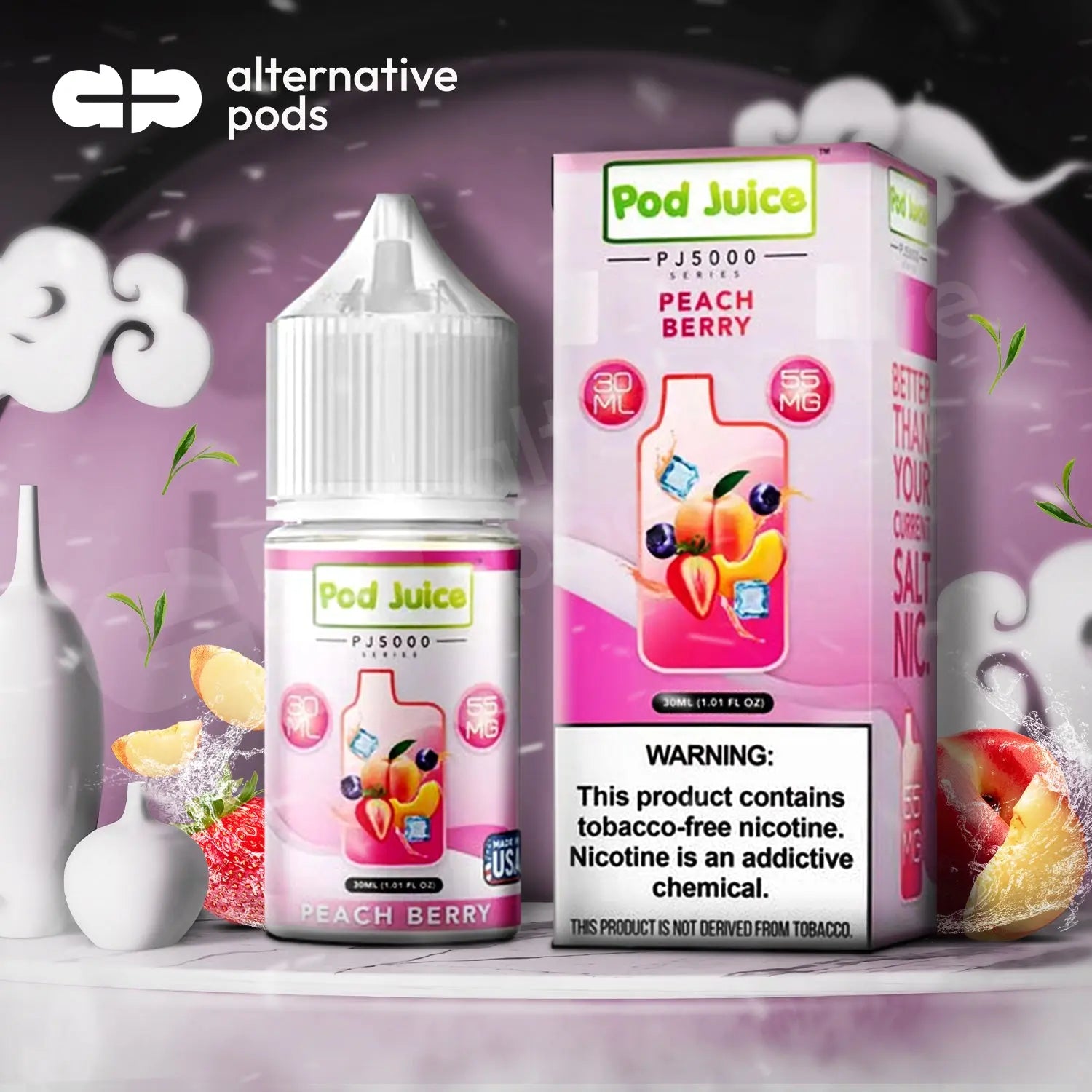 Pod Juice PJ5000 Series Synthetic Nicotine Salt E-Liquid 30ML - Alternative pods | Online Vape & Smoke Shop