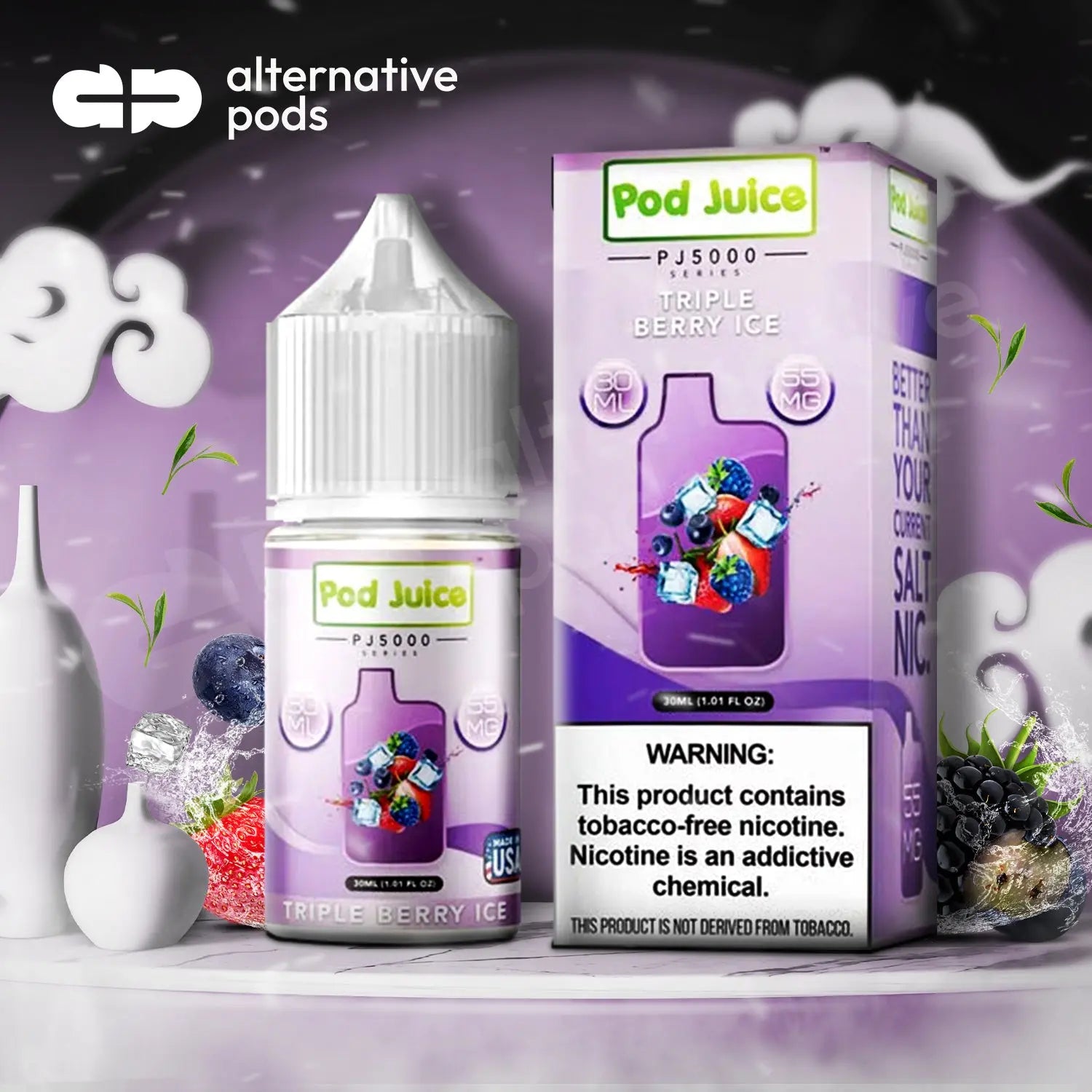 Pod Juice PJ5000 Series Synthetic Nicotine Salt E-Liquid 30ML - Alternative pods | Online Vape & Smoke Shop