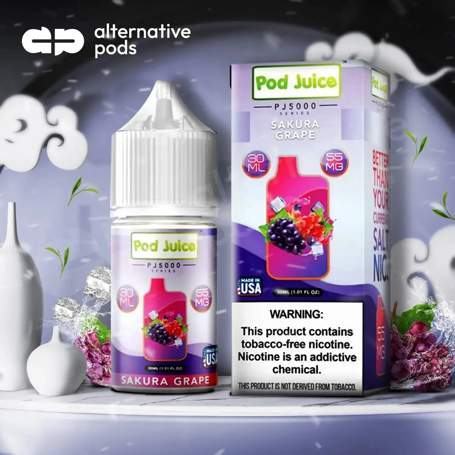 Pod Juice PJ5000 Series Synthetic Nicotine Salt E-Liquid 30ML - Alternative pods | Online Vape & Smoke Shop