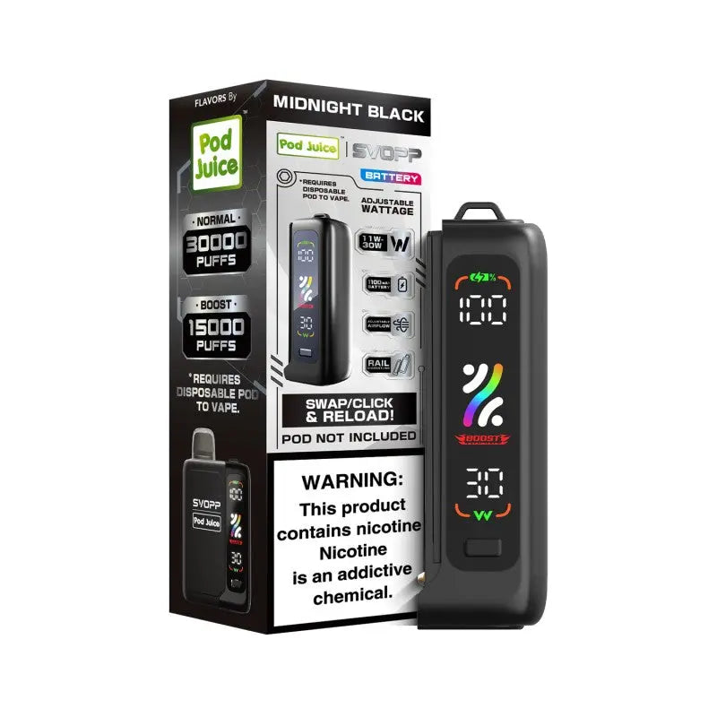 Pod Juice SVOPP 1100mAh Battery Device - Midnight Black 