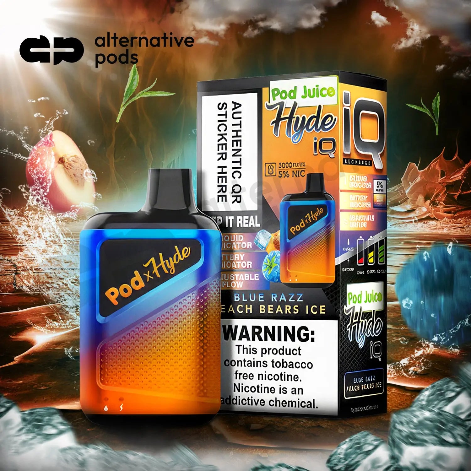 Pina Colada Pod Juice Hyde IQ Grab The Vape Hyde Iq Rechargeable Pina Colada Pod Juice Hyde IQ Grab The Vape Hyde Iq Rechargeable